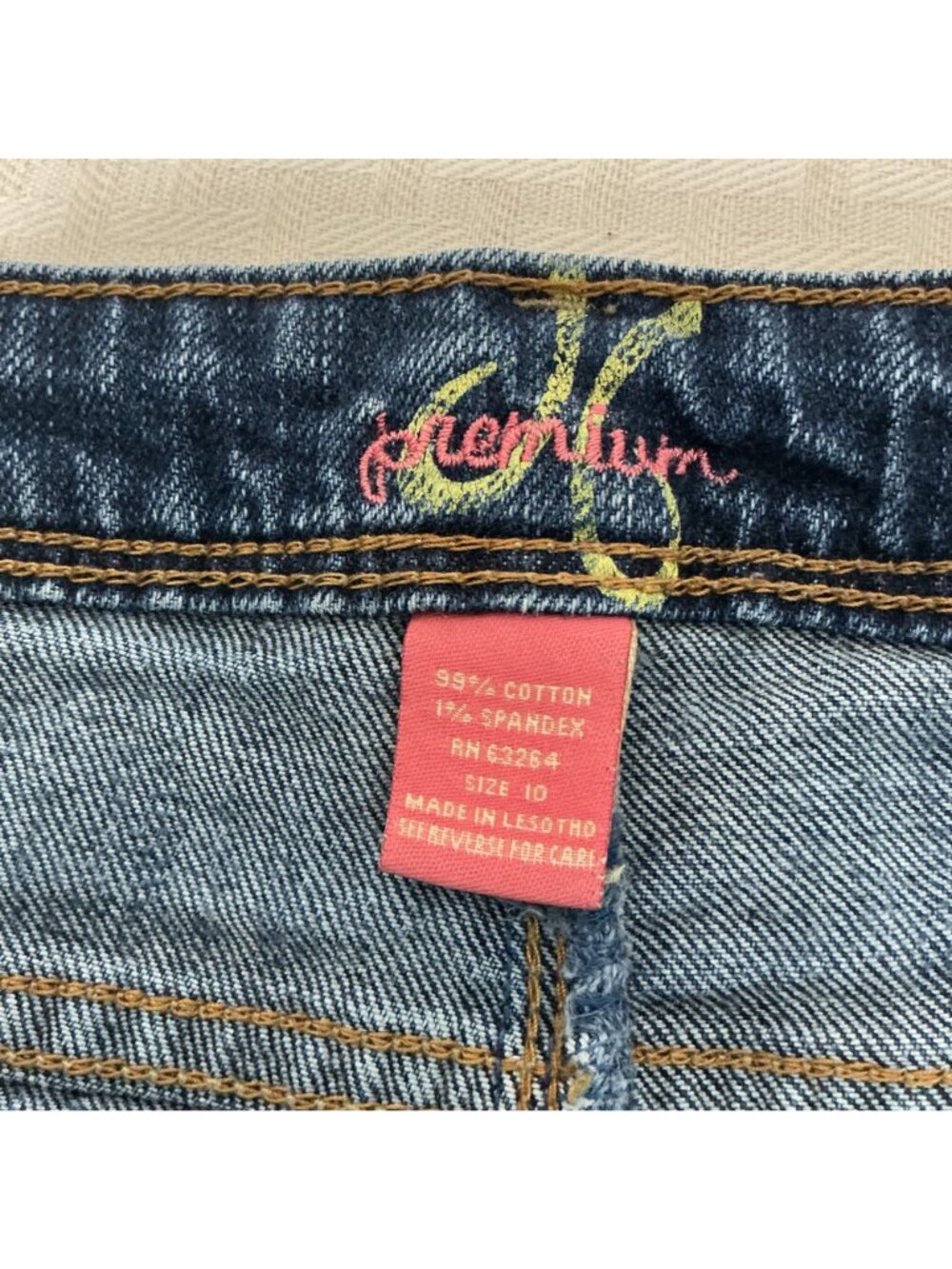 Premium Denim Women's Bootcut Jeans Size 10 Medium Wash Cotton Blend - Picture 4 of 8
